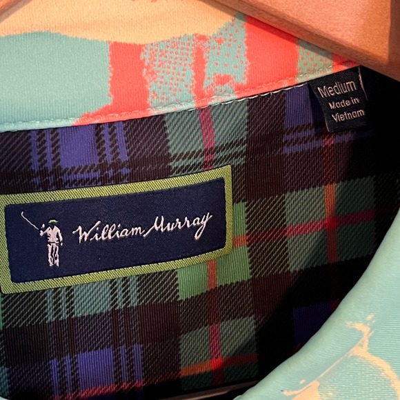 NWT William Murray Mens Happy Hands Club Golf‎ Polo Size Medium Stretch - Picture 3 of 8